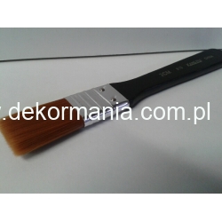 Pędzel  nylonowy  płaski szeroki  2cm , czarny / pędzel syntetyczny, pędzel płaski, pędzel 2cm